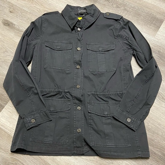 Buffalo David Bitton Womens Black 100% Cotton Utility Jacket Size Small New - Picture 1 of 7